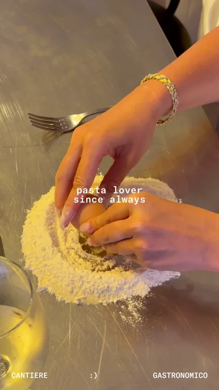 Hands in the pasta